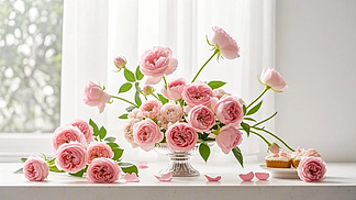 粉色玫瑰之恋 小清新视角下的情人节花卉摄影